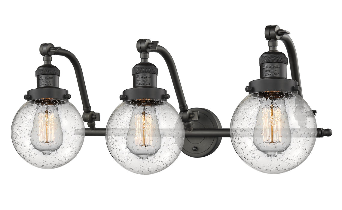 Innovations 515-3W-OB-G204-6 Three Light Bath Vanity, Oil Rubbed Bronze