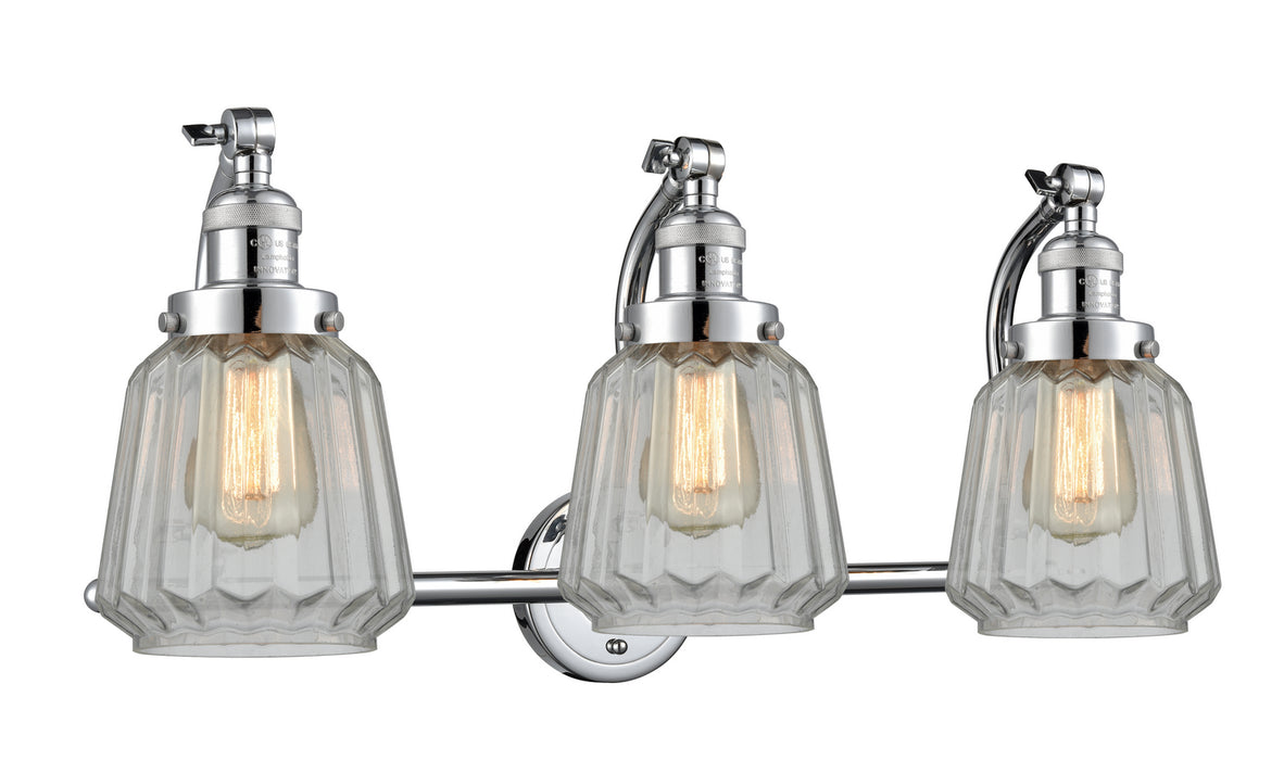 Innovations 515-3W-PC-G142 Three Light Bath Vanity, Polished Chrome