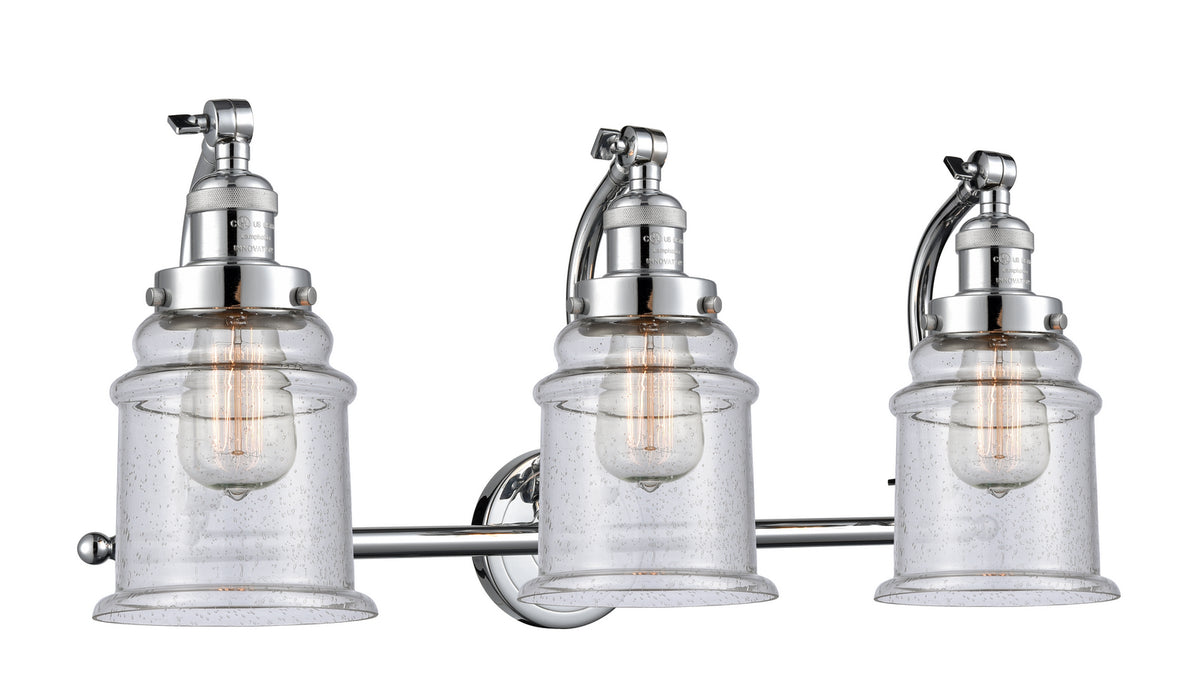 Innovations 515-3W-PC-G184 Three Light Bath Vanity, Polished Chrome