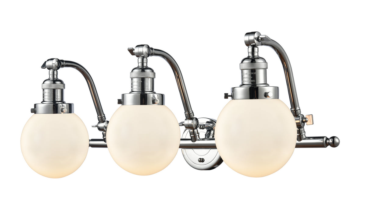 Innovations 515-3W-PC-G201-6 Three Light Bath Vanity, Polished Chrome