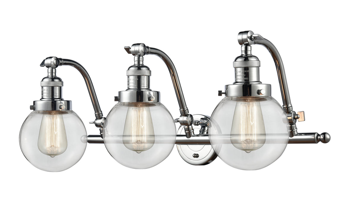 Innovations 515-3W-PC-G202-6 Three Light Bath Vanity, Polished Chrome