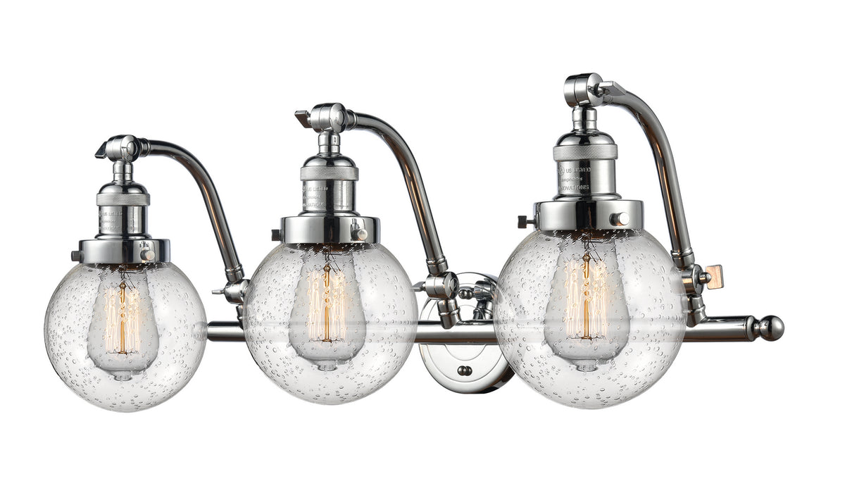 Innovations 515-3W-PC-G204-6 Three Light Bath Vanity, Polished Chrome