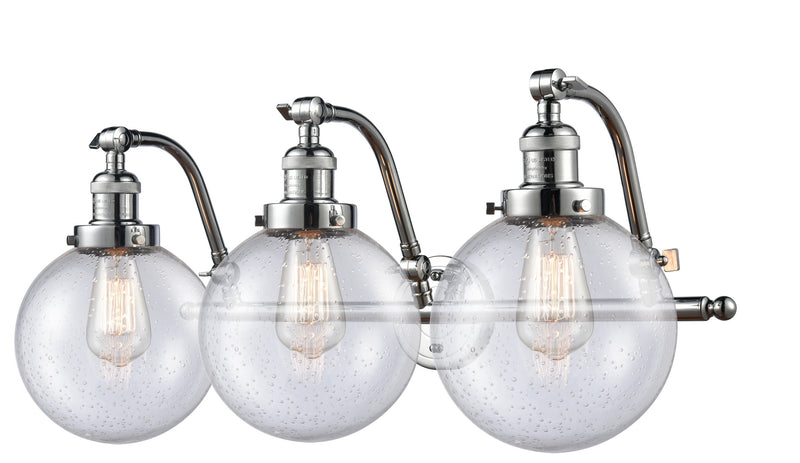 Innovations 515-3W-PC-G204-8 Three Light Bath Vanity, Polished Chrome