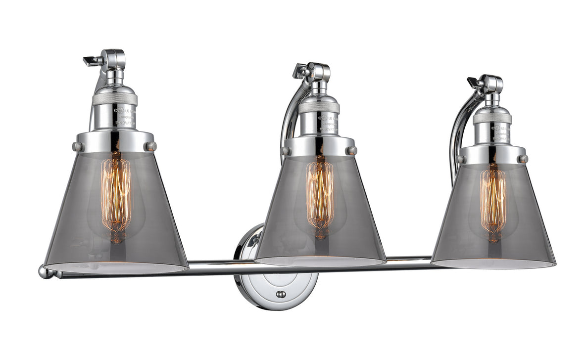 Innovations 515-3W-PC-G63 Three Light Bath Vanity, Polished Chrome