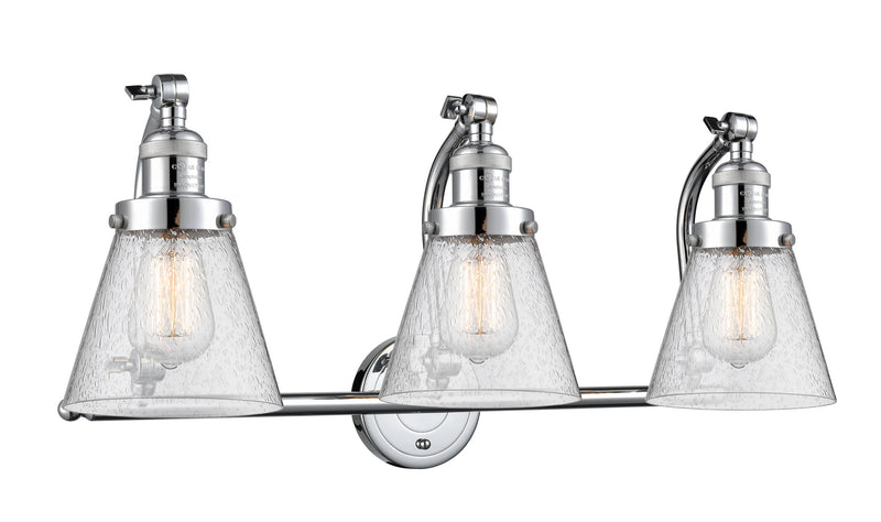 Innovations 515-3W-PC-G64 Three Light Bath Vanity, Polished Chrome