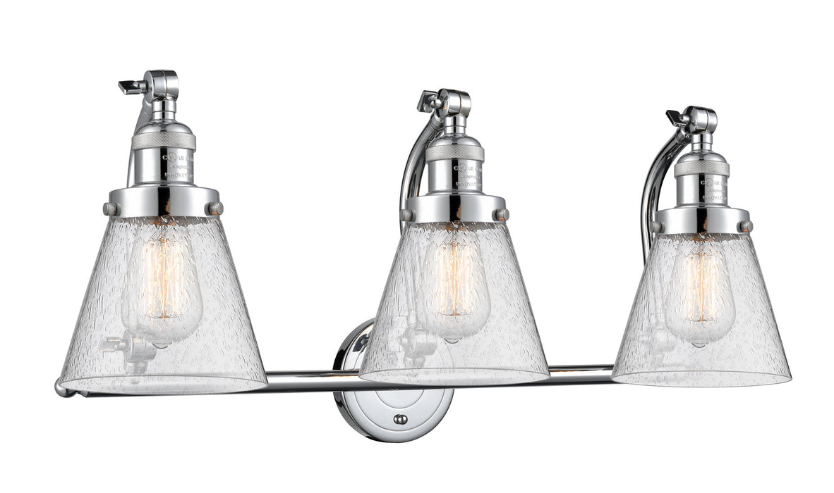 Innovations 515-3W-PC-G64 Three Light Bath Vanity, Polished Chrome