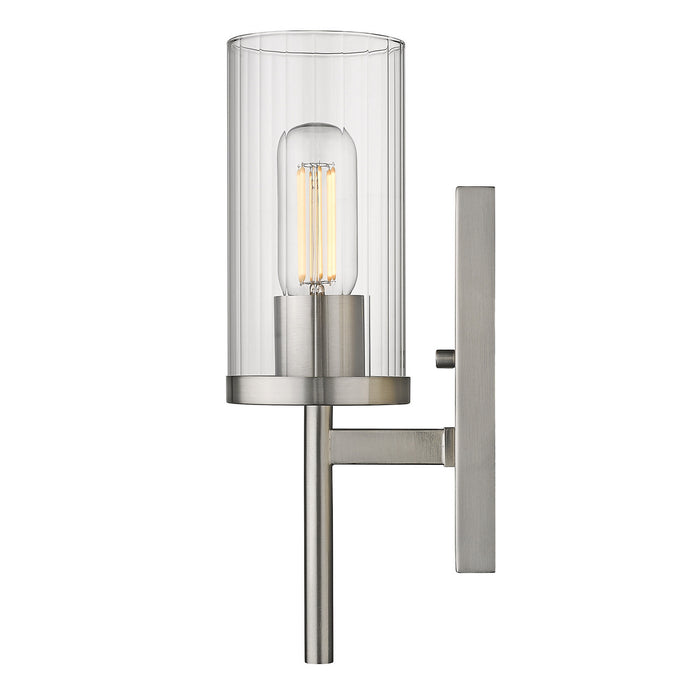 Golden 7011-1W PW-CLR One Light Wall Sconce, Pewter