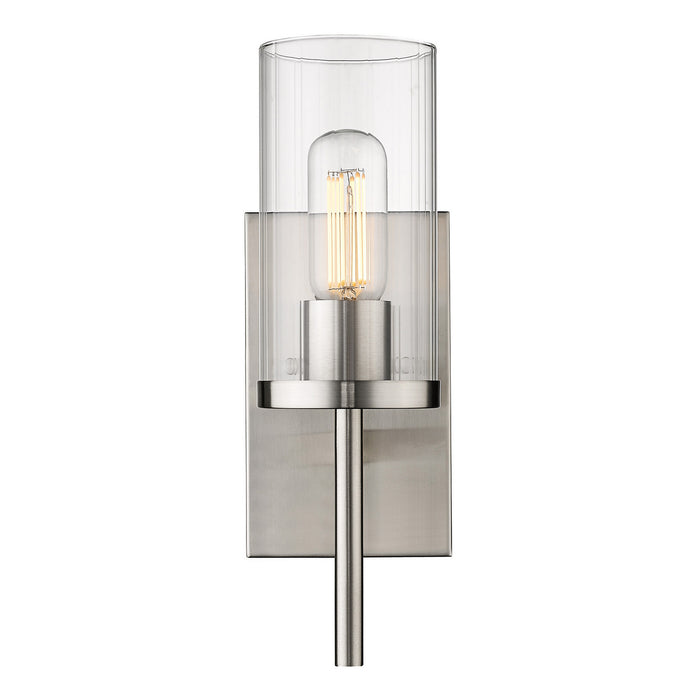 Golden 7011-1W PW-CLR One Light Wall Sconce, Pewter