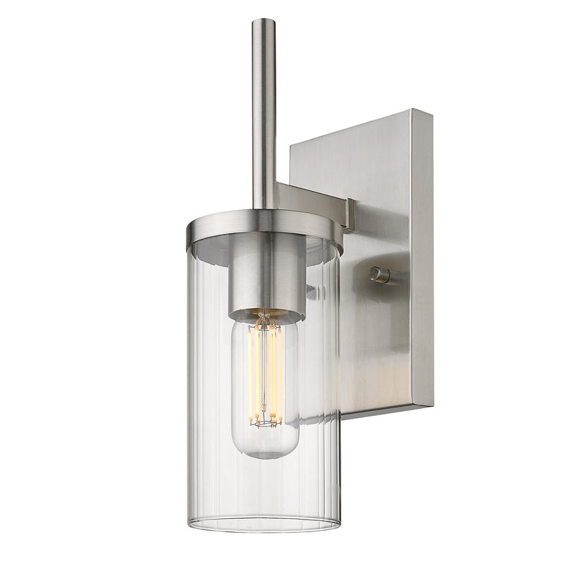 Golden 7011-1W PW-CLR One Light Wall Sconce, Pewter