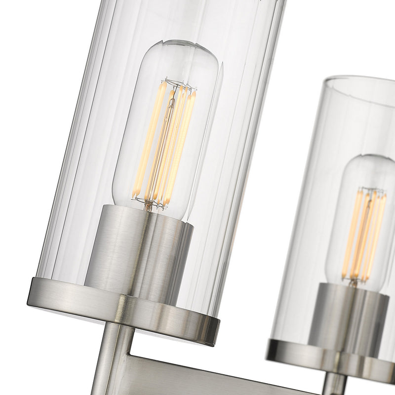 Golden 7011-5 PW-CLR Five Light Chandelier, Pewter