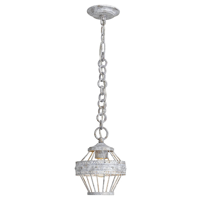 Golden 7856-1SF OY One Light Semi-Flush Mount, Oyster