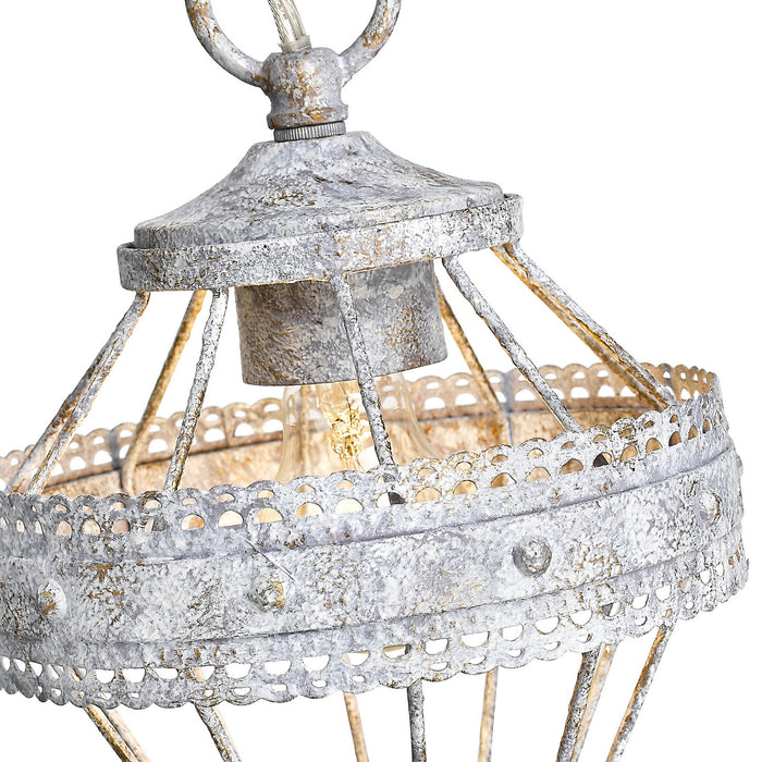 Golden 7856-1SF OY One Light Semi-Flush Mount, Oyster