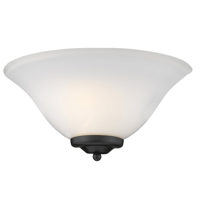 Golden 8355 BLK One Light Wall Sconce, Matte Black