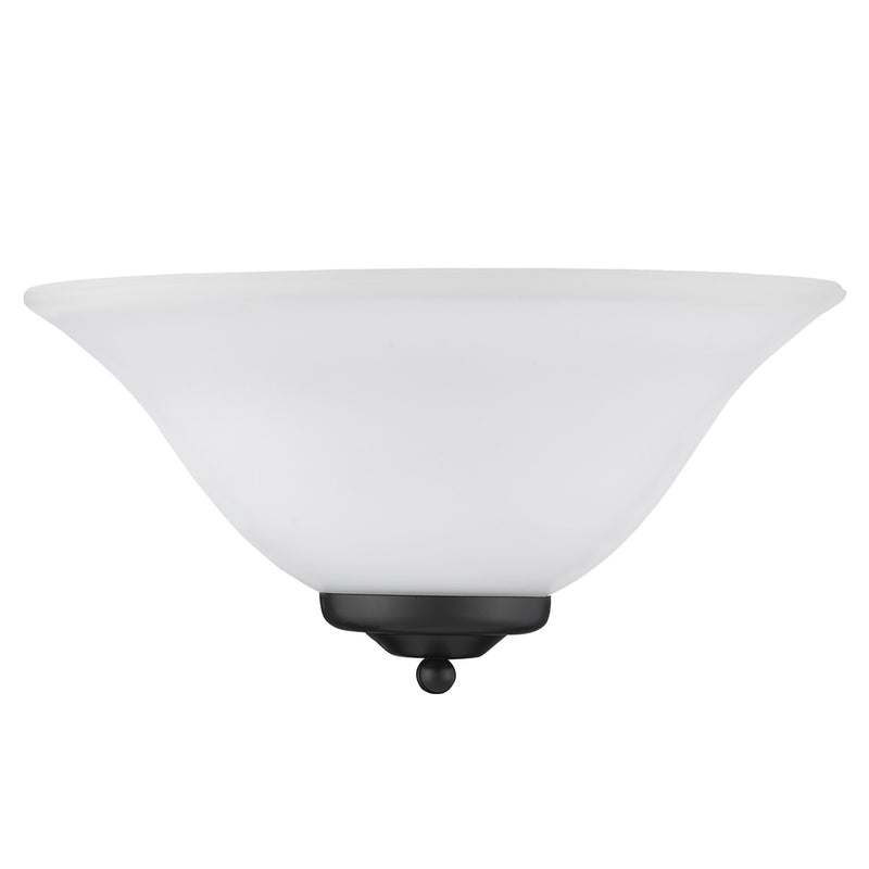 Golden 8355 BLK One Light Wall Sconce, Matte Black