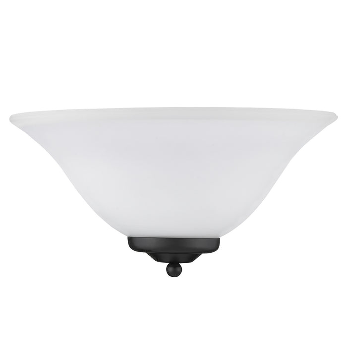 Golden 8355 BLK One Light Wall Sconce, Matte Black