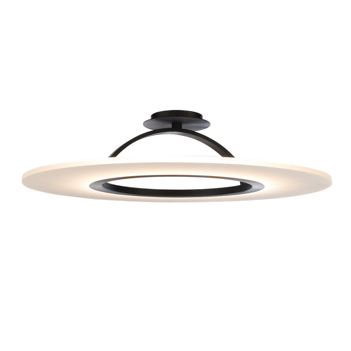 W.A.C. Lighting FM-21728-BK LED Convertible Semi-Flush Mount, Black
