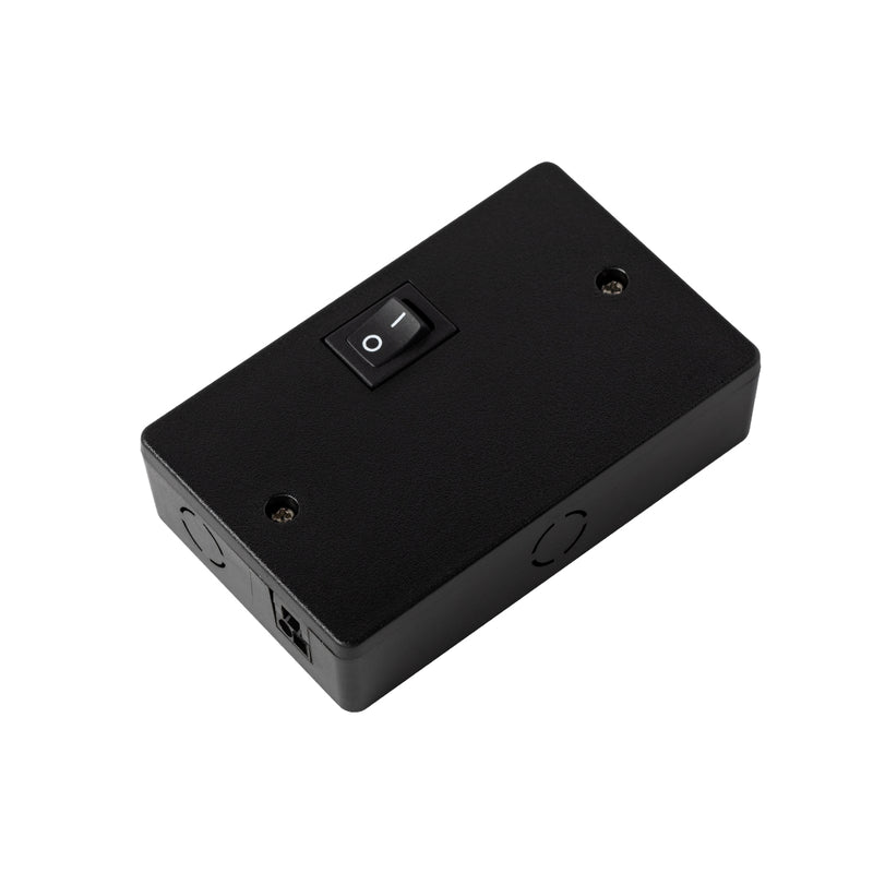 W.A.C. Lighting HR-HWB-BK Undercabinet Puck Light Hardwire Box, Black