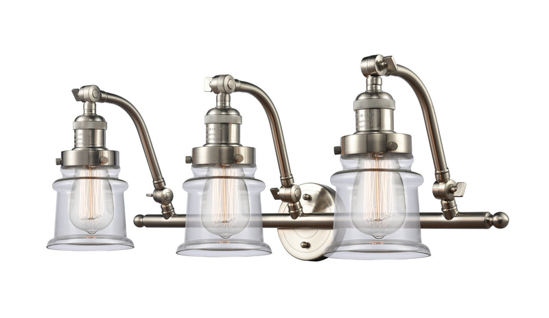 Innovations 515-3W-SN-G182S Three Light Bath Vanity, Brushed Satin Nickel