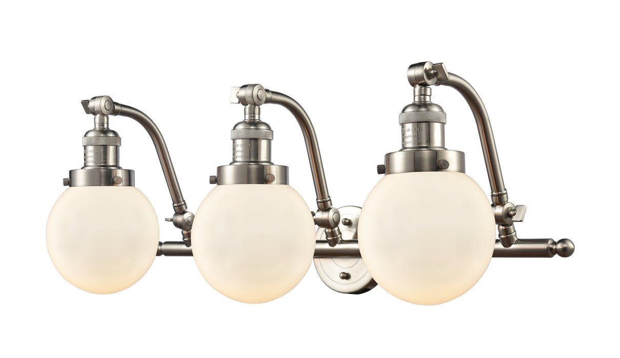 Innovations 515-3W-SN-G201-6 Three Light Bath Vanity, Brushed Satin Nickel