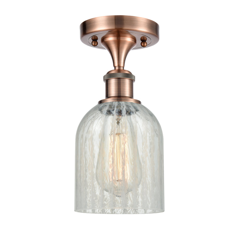 Innovations 516-1C-AC-G2511 One Light Semi-Flush Mount, Antique Copper