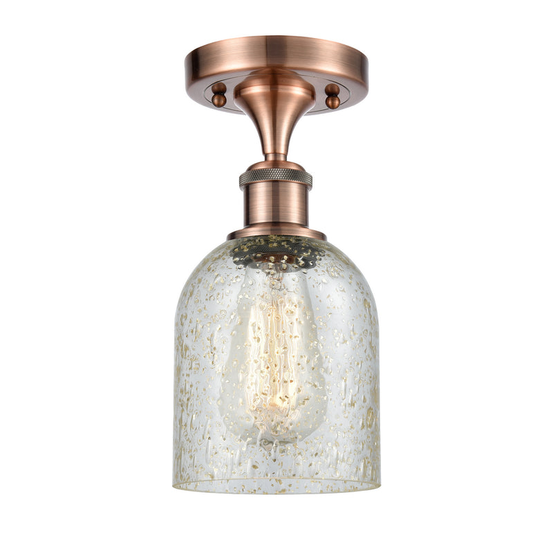 Innovations 516-1C-AC-G259 One Light Semi-Flush Mount, Antique Copper
