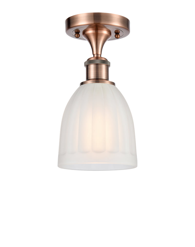 Innovations 516-1C-AC-G441 One Light Semi-Flush Mount, Antique Copper