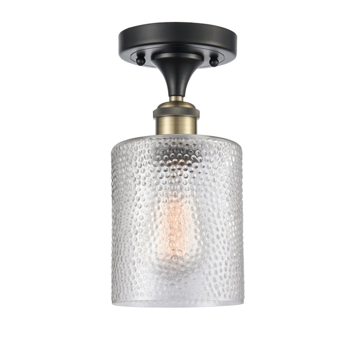 Innovations 516-1C-BAB-G112 One Light Semi-Flush Mount, Black Antique Brass