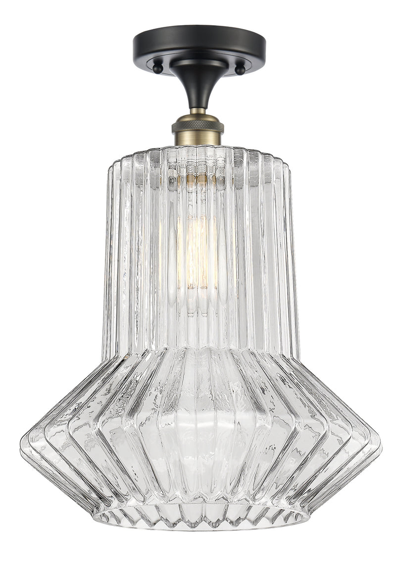 Innovations 516-1C-BAB-G212 One Light Semi-Flush Mount, Black Antique Brass