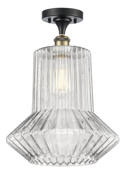 Innovations 516-1C-BAB-G212 One Light Semi-Flush Mount, Black Antique Brass