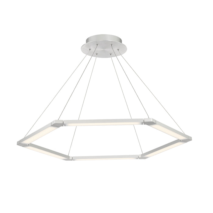 W.A.C. Lighting PD-14032-AL LED Chandelier, Brushed Aluminum