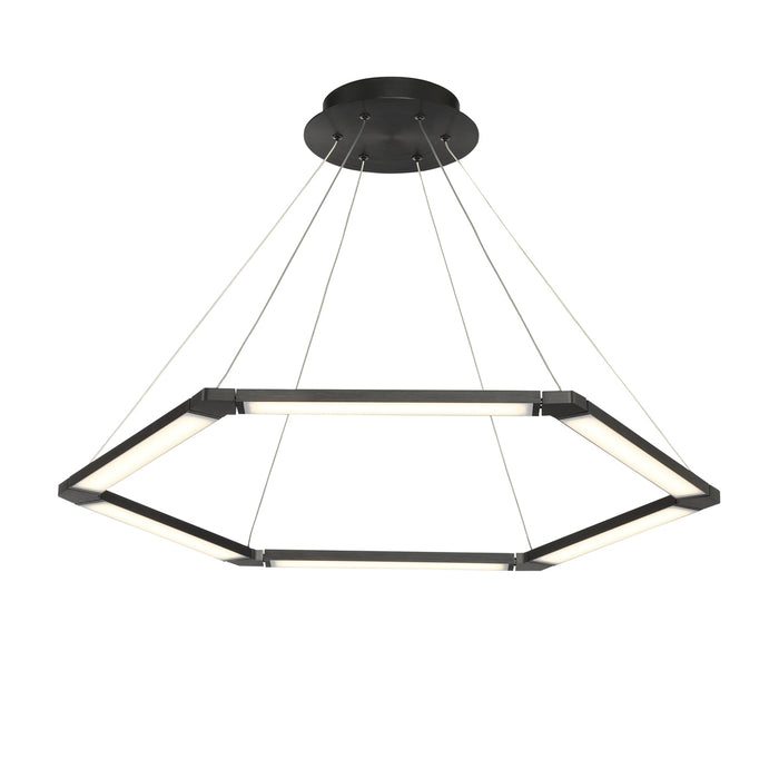 W.A.C. Lighting PD-14032-BK LED Chandelier, Brushed Black
