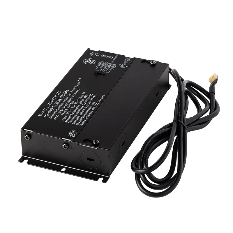 W.A.C. Lighting PS-24DC-U60R-CS-SM Remote Power Supply, Black