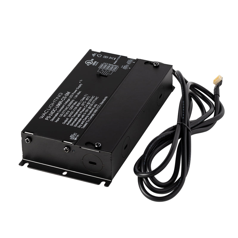 W.A.C. Lighting PS-24DC-U96R-CS-SM Remote Power Supply, Black
