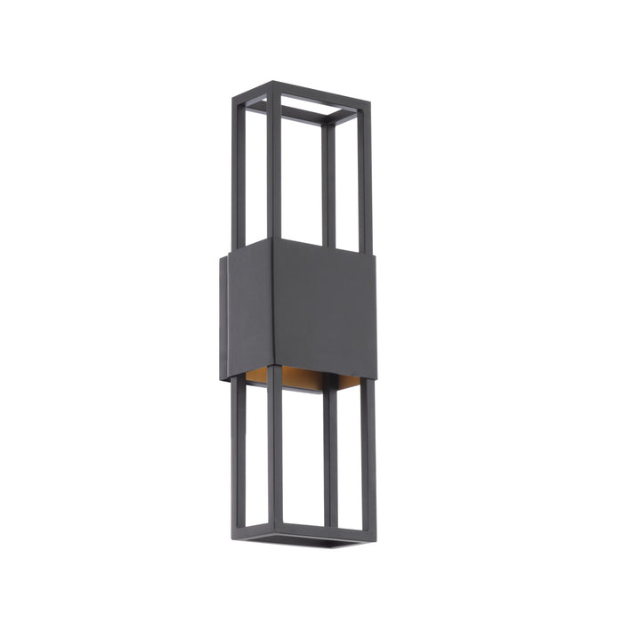 W.A.C. Lighting WS-W42016-BK/GO LED Wall Light, Black/Gold