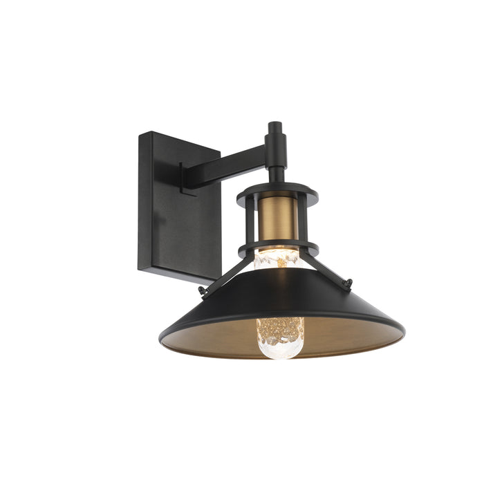 W.A.C. Lighting WS-W43011-BK/AB LED Wall Light, Black/Aged Brass