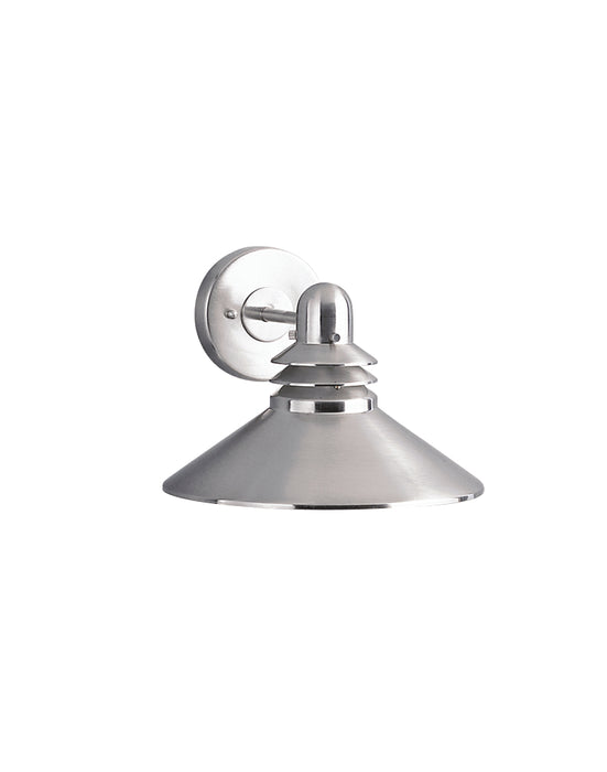 Kichler 9044NI One Light Outdoor Wall Mount, Brushed Nickel