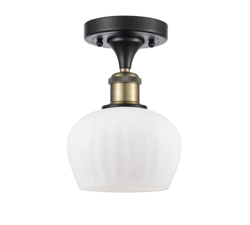 Innovations 516-1C-BAB-G91 One Light Semi-Flush Mount, Black Antique Brass