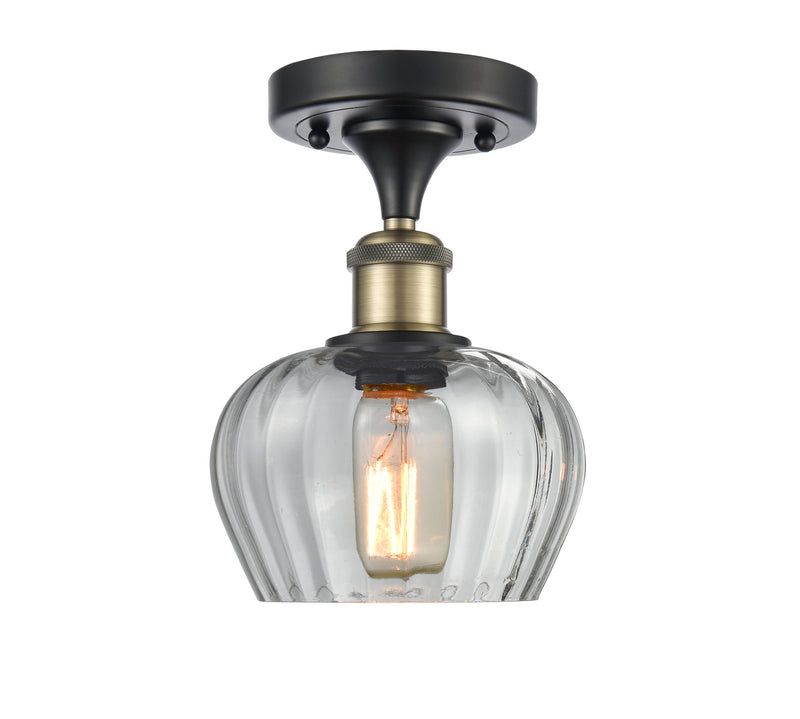 Innovations 516-1C-BAB-G92 One Light Semi-Flush Mount, Black Antique Brass