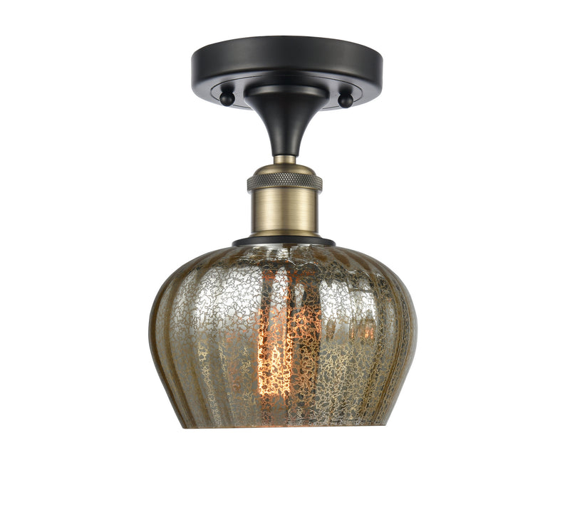 Innovations 516-1C-BAB-G96 One Light Semi-Flush Mount, Black Antique Brass