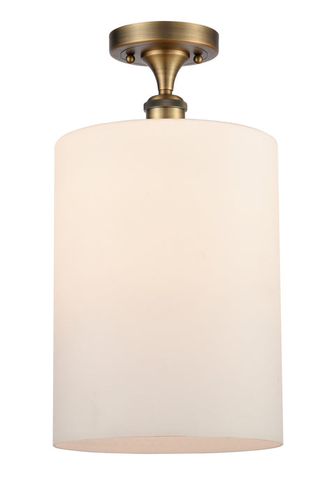 Innovations 516-1C-BB-G111-L One Light Semi-Flush Mount, Brushed Brass