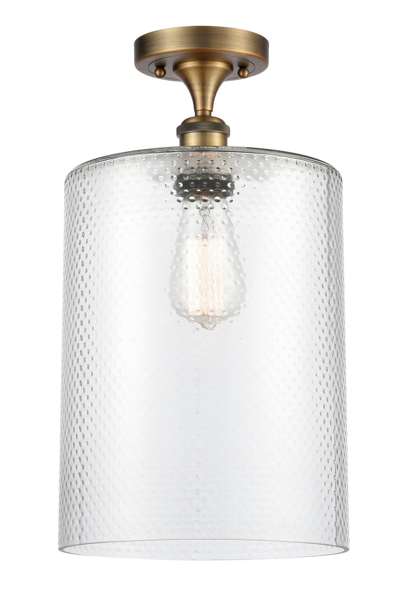 Innovations 516-1C-BB-G112-L One Light Semi-Flush Mount, Brushed Brass