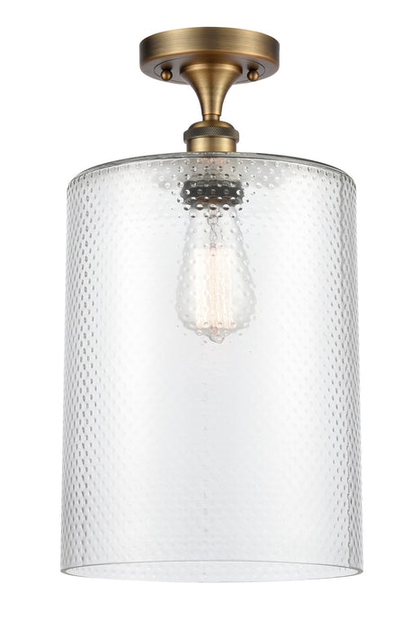 Innovations 516-1C-BB-G112-L One Light Semi-Flush Mount, Brushed Brass