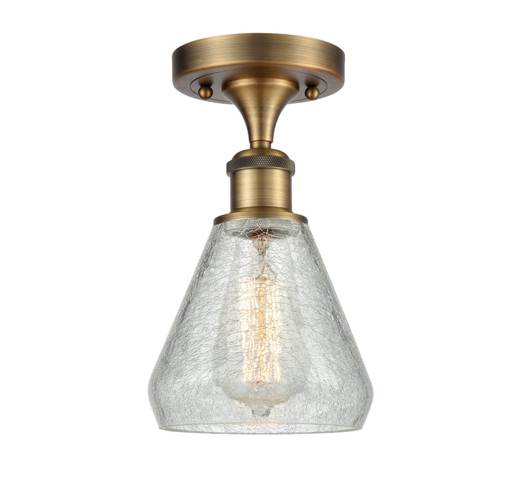 Innovations 516-1C-BB-G275 One Light Semi-Flush Mount, Brushed Brass