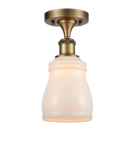 Innovations 516-1C-BB-G391 One Light Semi-Flush Mount, Brushed Brass