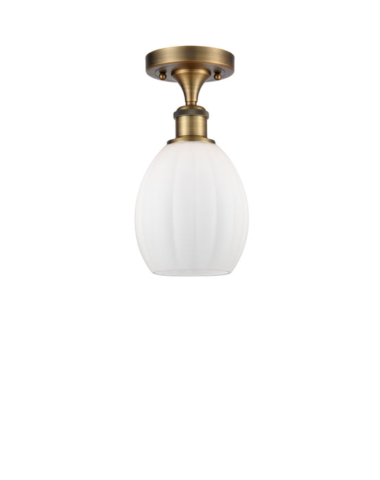 Innovations 516-1C-BB-G81 One Light Semi-Flush Mount, Brushed Brass