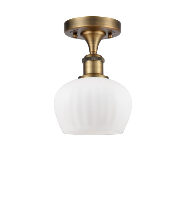 Innovations 516-1C-BB-G91 One Light Semi-Flush Mount, Brushed Brass