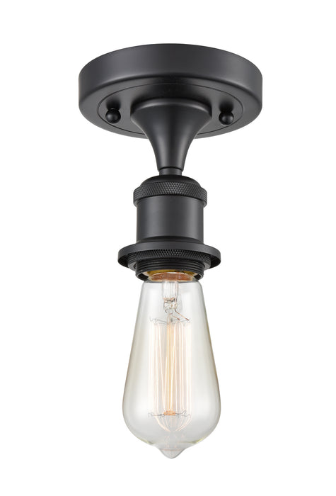 Innovations 516-1C-BK One Light Semi-Flush Mount, Matte Black