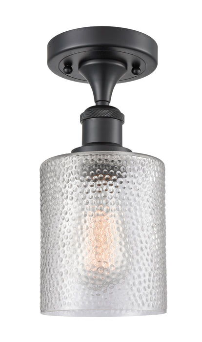Innovations 516-1C-BK-G112 One Light Semi-Flush Mount, Matte Black
