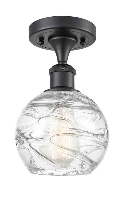 Innovations 516-1C-BK-G1213-6 One Light Semi-Flush Mount, Matte Black