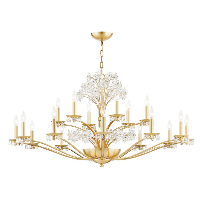 Hudson Valley 4452-AGB 20 Light Chandelier, Aged Brass